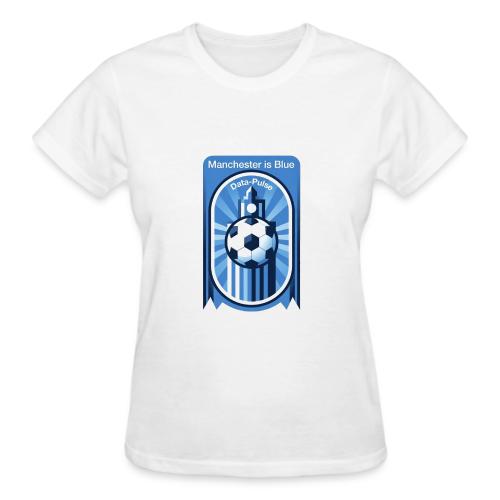 Manchester is Blue Soccer City T Shirt, Apparel - Gildan Ultra Cotton Ladies T-Shirt