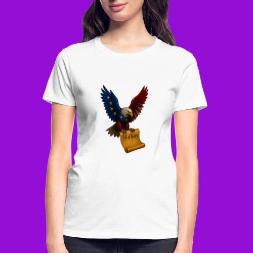Bill of Rights Bald Eagle - Gildan Ultra Cotton Ladies T-Shirt