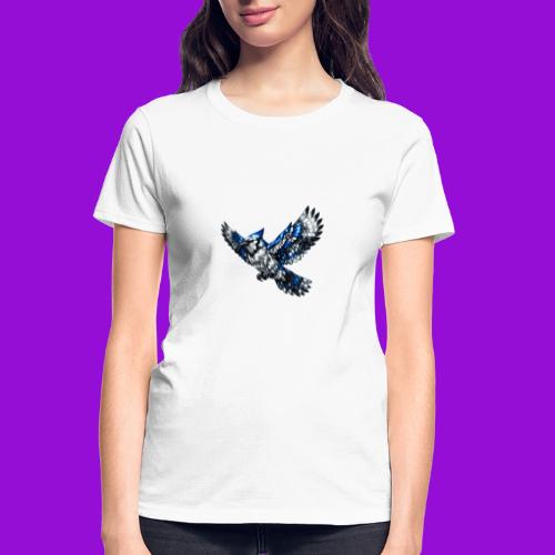 Silver Blue Jay in Flight - Gildan Ultra Cotton Ladies T-Shirt