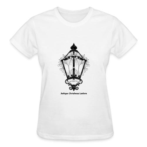 Antique Christmas Lantern T-Shirt - Gildan Ultra Cotton Ladies T-Shirt