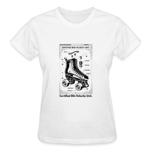 Retro Roller Skate T-Shirt - Gildan Ultra Cotton Ladies T-Shirt