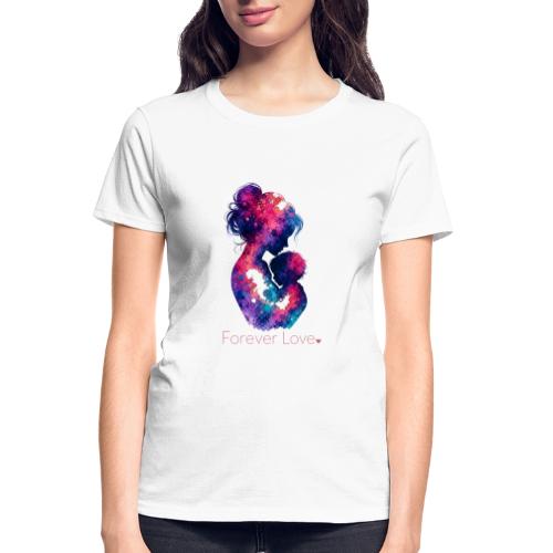Forever Love-Vibrant Watercolor Mother-Child - Gildan Ultra Cotton Ladies T-Shirt