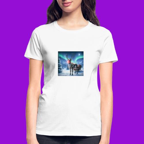 Rudolph the red nosed reindeer - Gildan Ultra Cotton Ladies T-Shirt