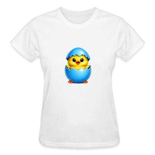 Easter Chick Blue - Gildan Ultra Cotton Ladies T-Shirt