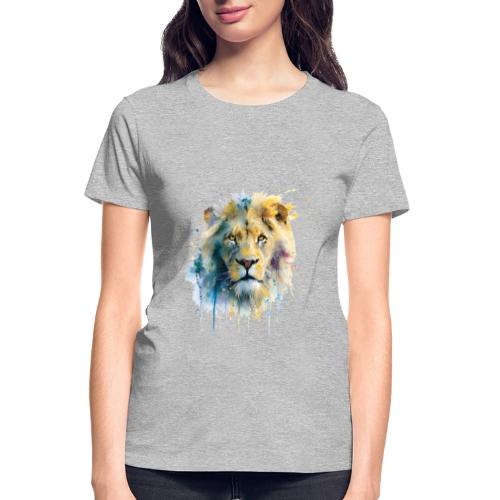 Splash-Art Lion Face - Gildan Ultra Cotton Ladies T-Shirt