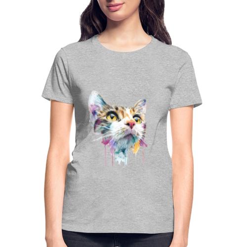 Chromatic Cat Splash - Gildan Ultra Cotton Ladies T-Shirt