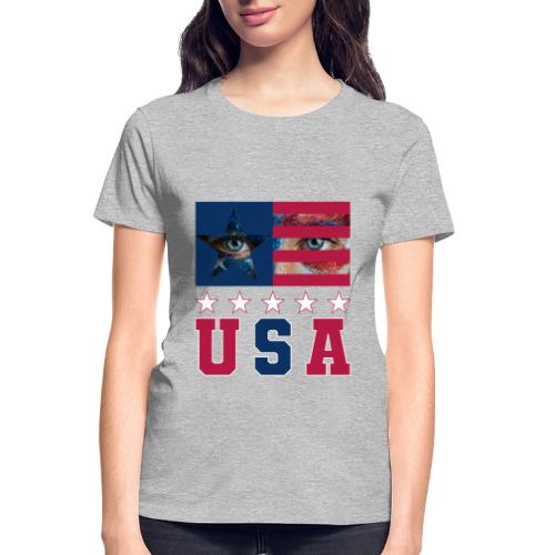 Stars and Vision USA - Gildan Ultra Cotton Ladies T-Shirt