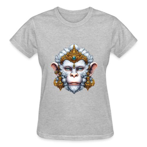 Thai Hanuman Monkey Deity Mask - Gildan Ultra Cotton Ladies T-Shirt