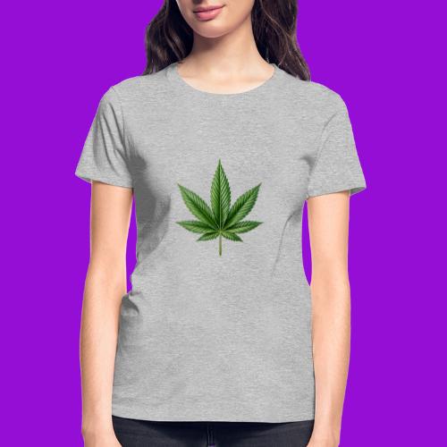 Cannabis Leaf - Gildan Ultra Cotton Ladies T-Shirt