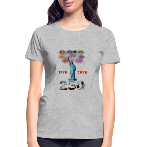 1776 - 2026 | 250 Years USA | Fireworks - Gildan Ultra Cotton Ladies T-Shirt