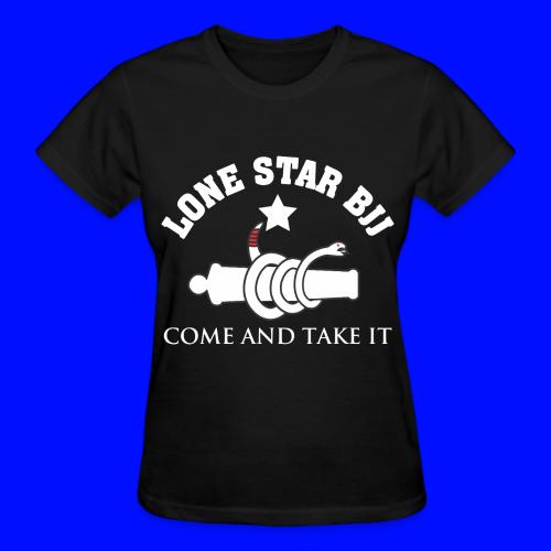 Lone Star BJJ - Come and Take It - White and Red - Gildan Ultra Cotton Ladies T-Shirt