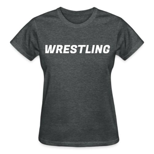 WRESTLING - Heavy Type / White - Gildan Ultra Cotton Ladies T-Shirt