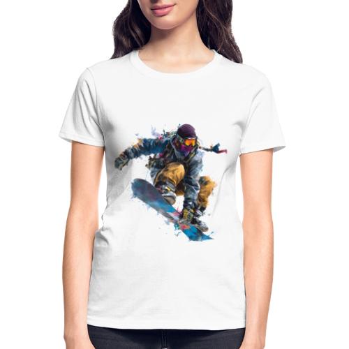 Snowboarding: Splash of Speed - Gildan Ultra Cotton Ladies T-Shirt