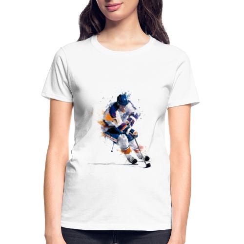 Hockey: Icy Streaks - Gildan Ultra Cotton Ladies T-Shirt