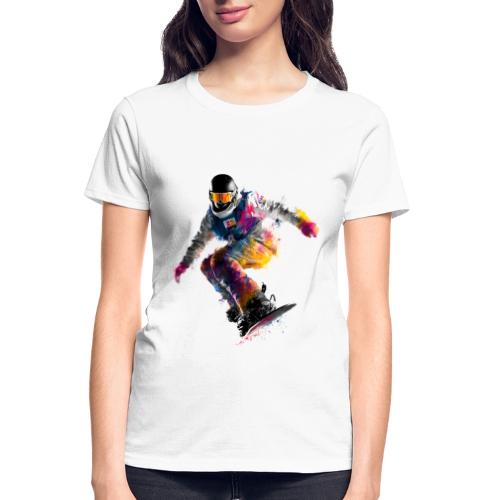 Snowboarding: Frozen Palette - Gildan Ultra Cotton Ladies T-Shirt
