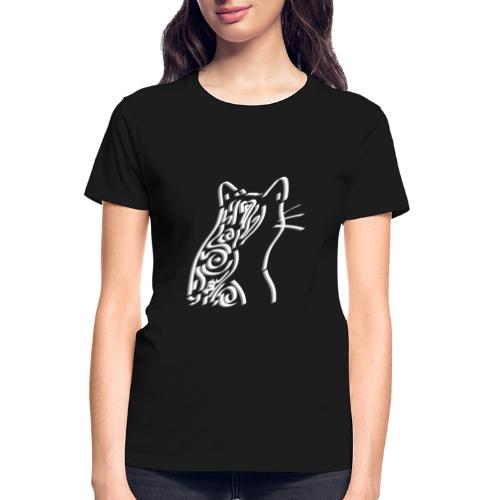 Pensive Cat - Gildan Ultra Cotton Ladies T-Shirt