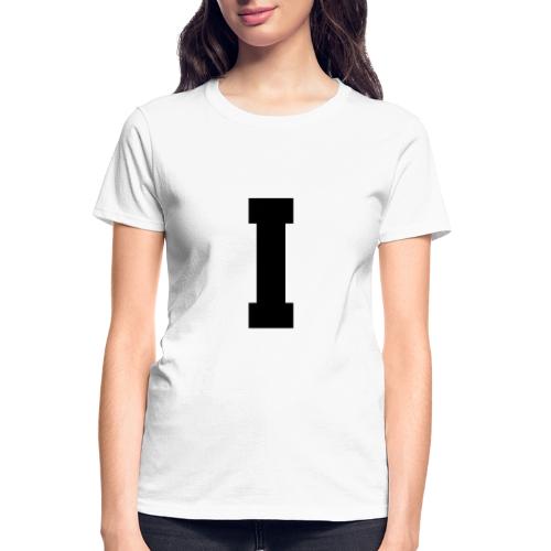 Varsity Letter I Collegiate Monogram - Gildan Ultra Cotton Ladies T-Shirt