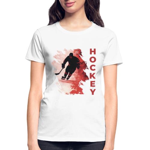 Hockey Fire - Gildan Ultra Cotton Ladies T-Shirt