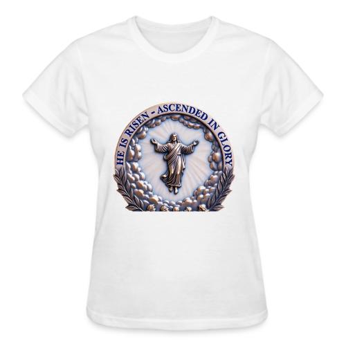 He Is Risen Ascended In Glory T Shirt, Gift - Gildan Ultra Cotton Ladies T-Shirt
