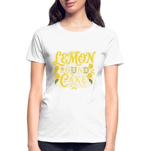 Lemon Pound Cake Vintage Flourish - Gildan Ultra Cotton Ladies T-Shirt