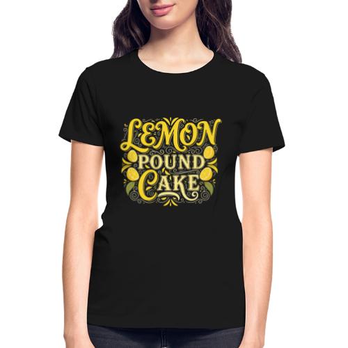 Lemon Pound Cake Vintage Flourish - Gildan Ultra Cotton Ladies T-Shirt