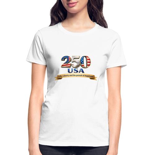 250 USA Liberty Banner - Gildan Ultra Cotton Ladies T-Shirt