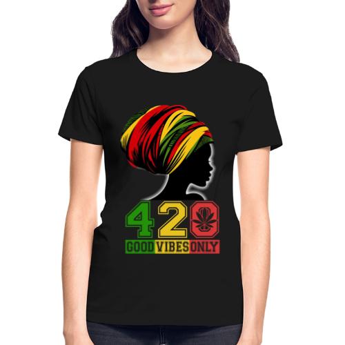 420 Day Women OnFire Weed Marijuana funny design - Gildan Ultra Cotton Ladies T-Shirt