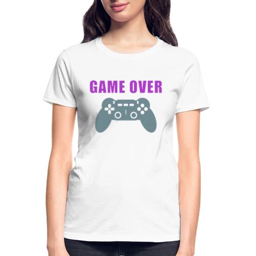Game Over Gamer Controller Design - Gildan Ultra Cotton Ladies T-Shirt