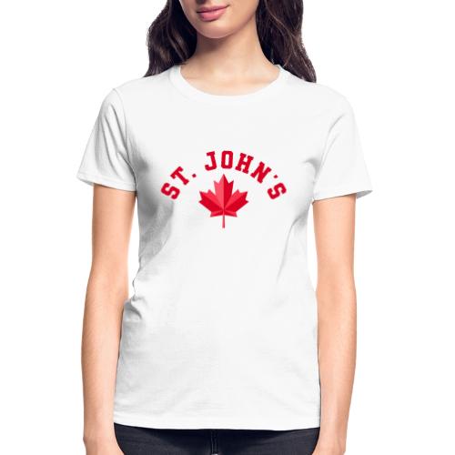 St. John's with maple leaf - Gildan Ultra Cotton Ladies T-Shirt