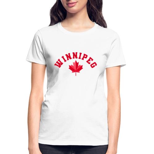 Winnipeg with maple leaf - Gildan Ultra Cotton Ladies T-Shirt