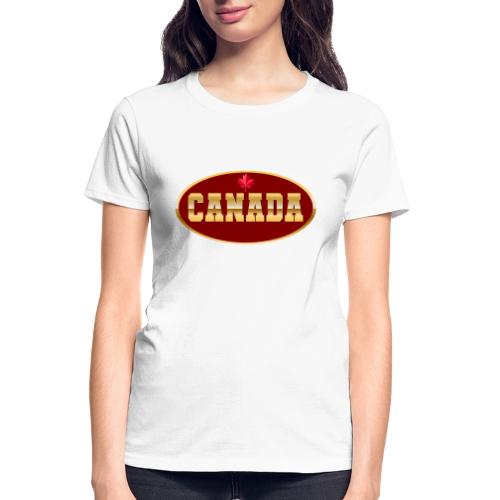 Canada in golden letters - Gildan Ultra Cotton Ladies T-Shirt