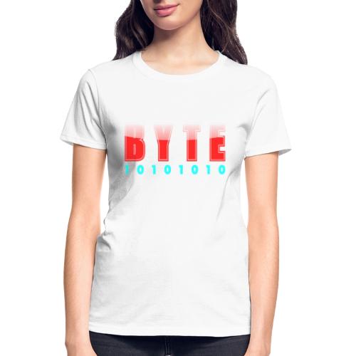 BYTE Binary Code Design - Gildan Ultra Cotton Ladies T-Shirt
