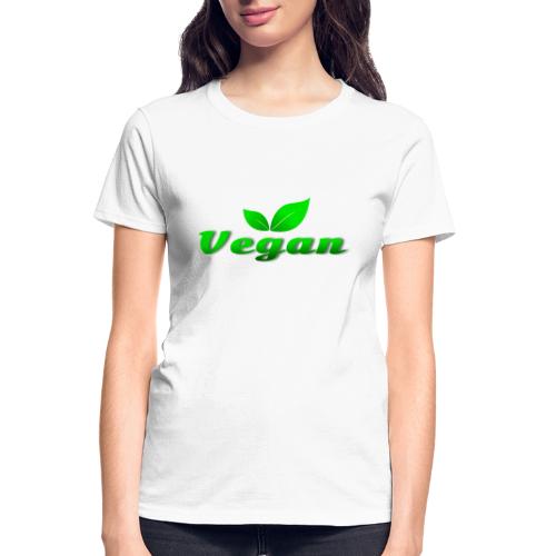 Pure Vegan Leaves - Gildan Ultra Cotton Ladies T-Shirt