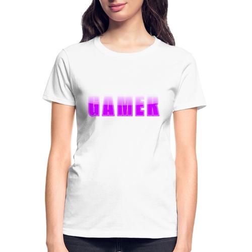Gamer Purple Glossy Collegiate Design - Gildan Ultra Cotton Ladies T-Shirt