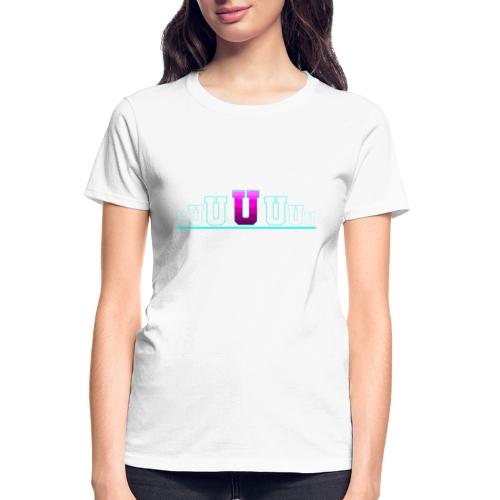 Letter U – Capital Varsity Alphabet Monogram - Gildan Ultra Cotton Ladies T-Shirt