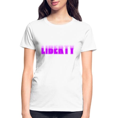 Liberty Typography Graphic Design - Gildan Ultra Cotton Ladies T-Shirt