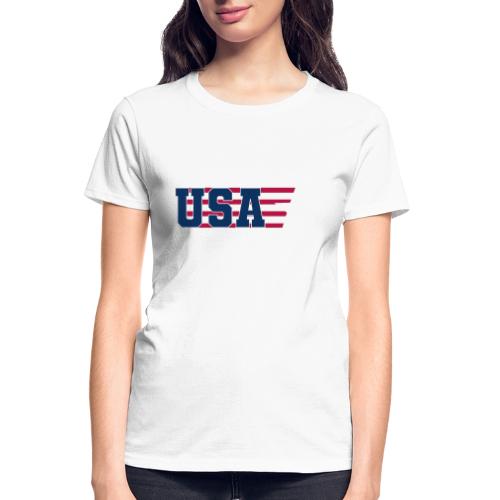 Star Stripe USA - Gildan Ultra Cotton Ladies T-Shirt
