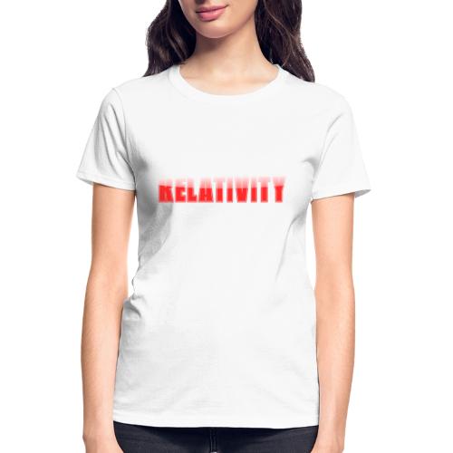 Relativity Science Typography Design - Gildan Ultra Cotton Ladies T-Shirt