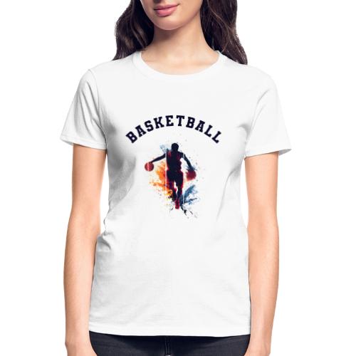 Basketball Never Stops - Gildan Ultra Cotton Ladies T-Shirt