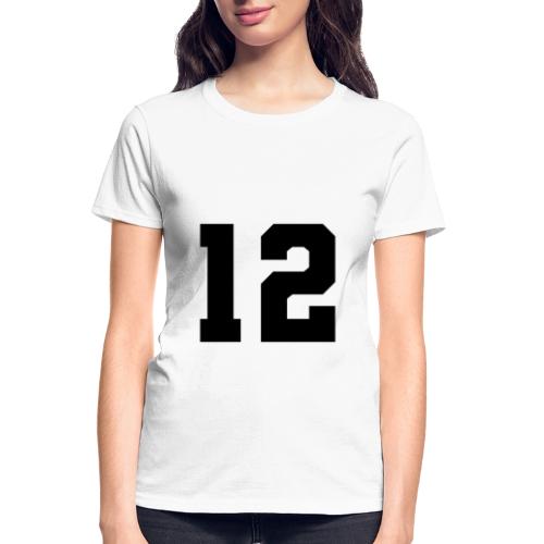 Varsity Number 12 Sports Design - Gildan Ultra Cotton Ladies T-Shirt
