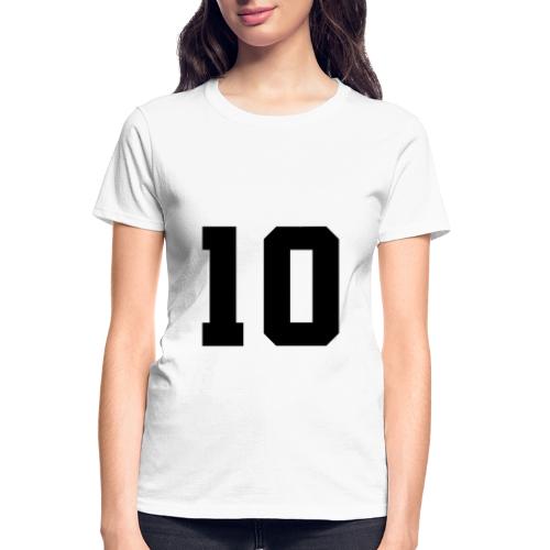 Varsity Number 10 Athletic Design - Gildan Ultra Cotton Ladies T-Shirt
