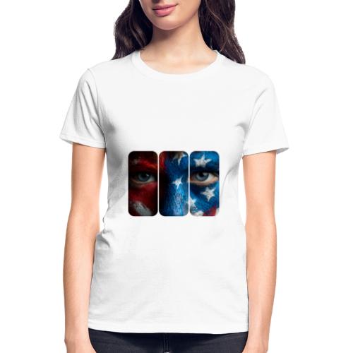 USA: Painted for the Flag - Gildan Ultra Cotton Ladies T-Shirt