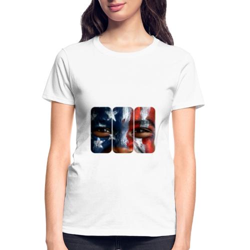 USA: Three Panels of Pride - Gildan Ultra Cotton Ladies T-Shirt