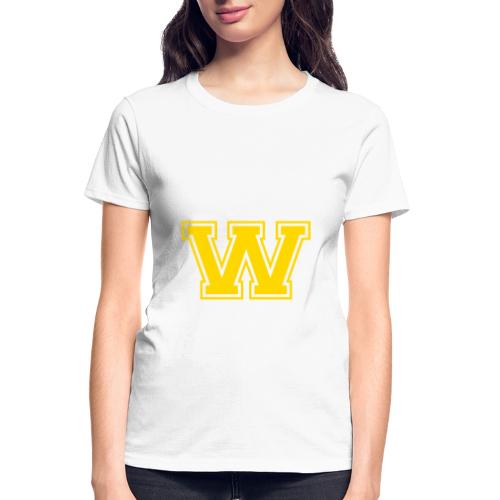 Letter W – Capital Athletic Alphabet Monogram - Gildan Ultra Cotton Ladies T-Shirt