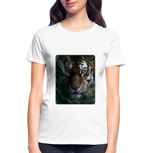 Tiger Jungle Eyes Wildlife Design - Gildan Ultra Cotton Ladies T-Shirt