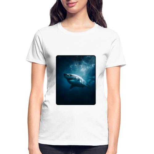 Great White Shark Ocean Design - Gildan Ultra Cotton Ladies T-Shirt