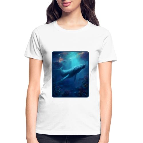 Humpback Whale Ocean Reef Design - Gildan Ultra Cotton Ladies T-Shirt