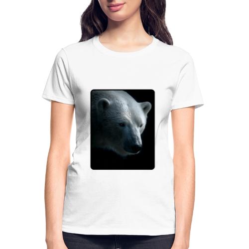 Polar Bear Close-Up Wildlife Design - Gildan Ultra Cotton Ladies T-Shirt