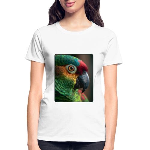 Colorful Parrot Close-Up Design - Gildan Ultra Cotton Ladies T-Shirt