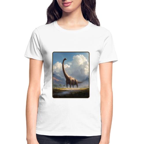 Brachiosaurus Valley Landscape Design - Gildan Ultra Cotton Ladies T-Shirt
